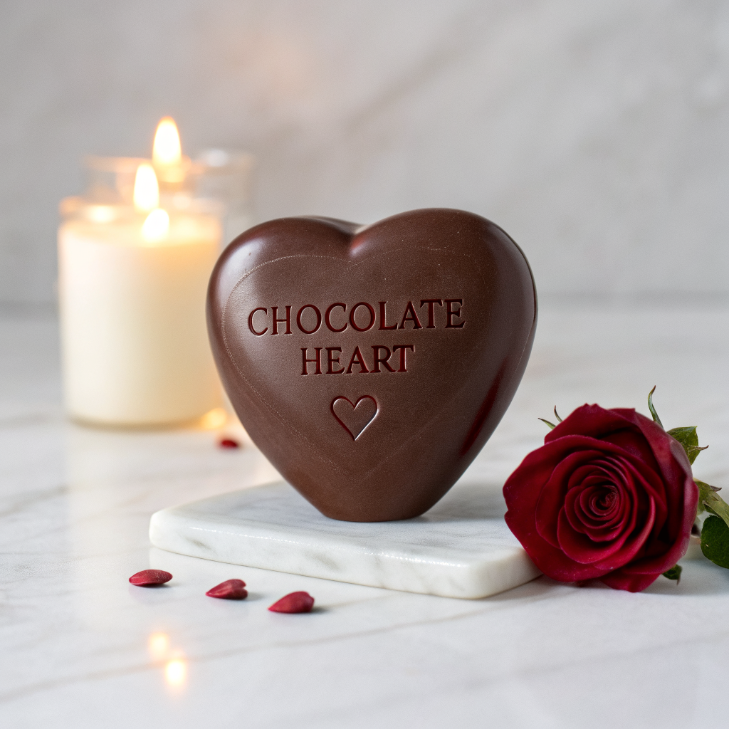 Escultura 3D de corazón entrelazado – impresión en resina premium